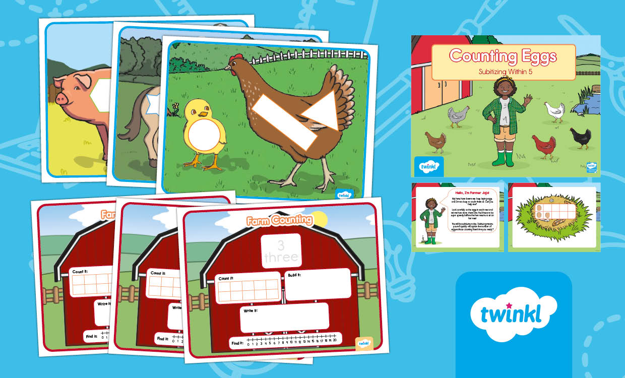 Farm Math Activity Pack for PK-K