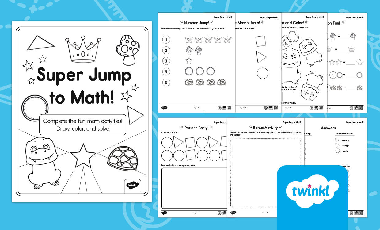 Super Jump to Math! Booklet for PK-K