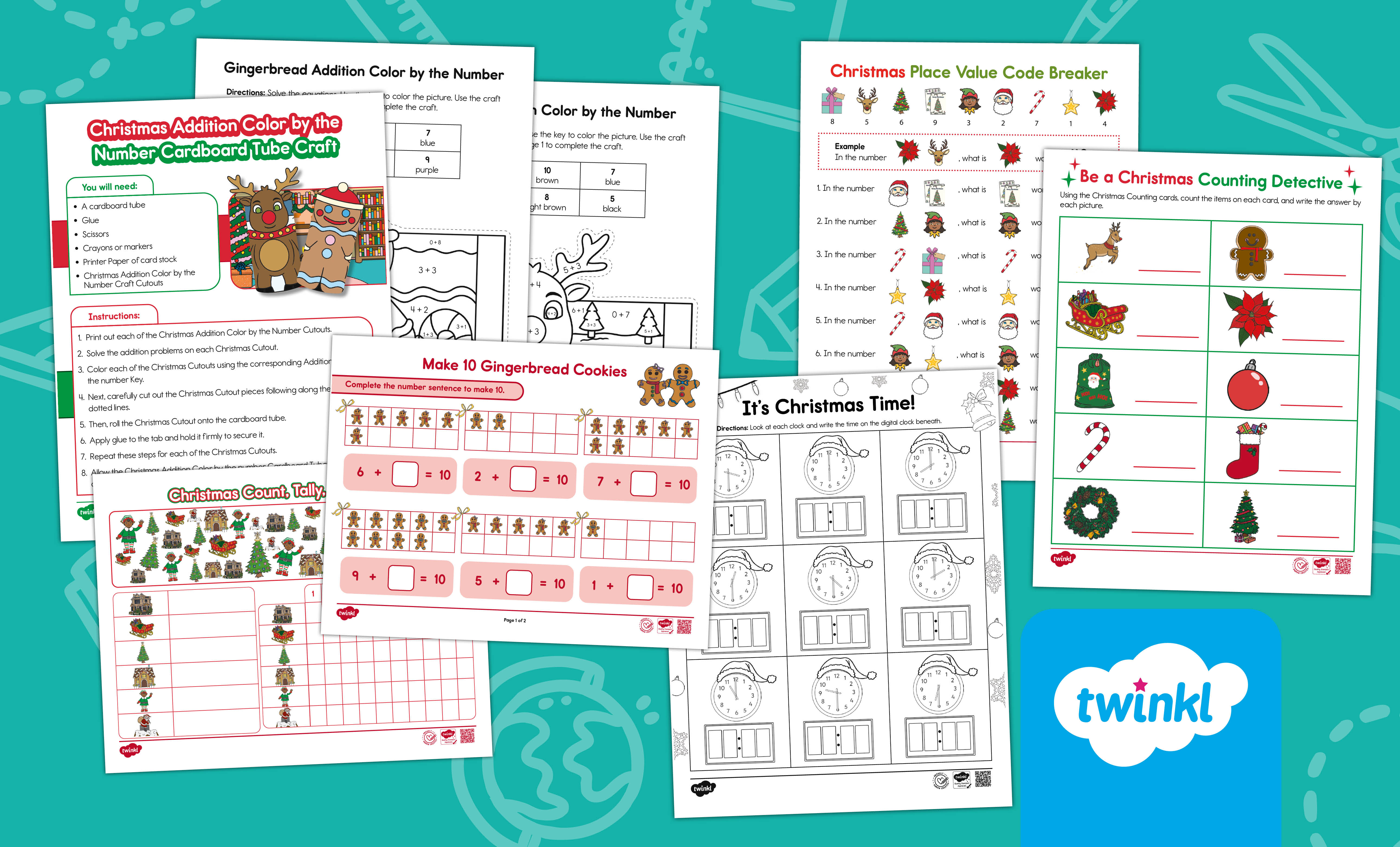 Christmas Math for K-2nd Grade