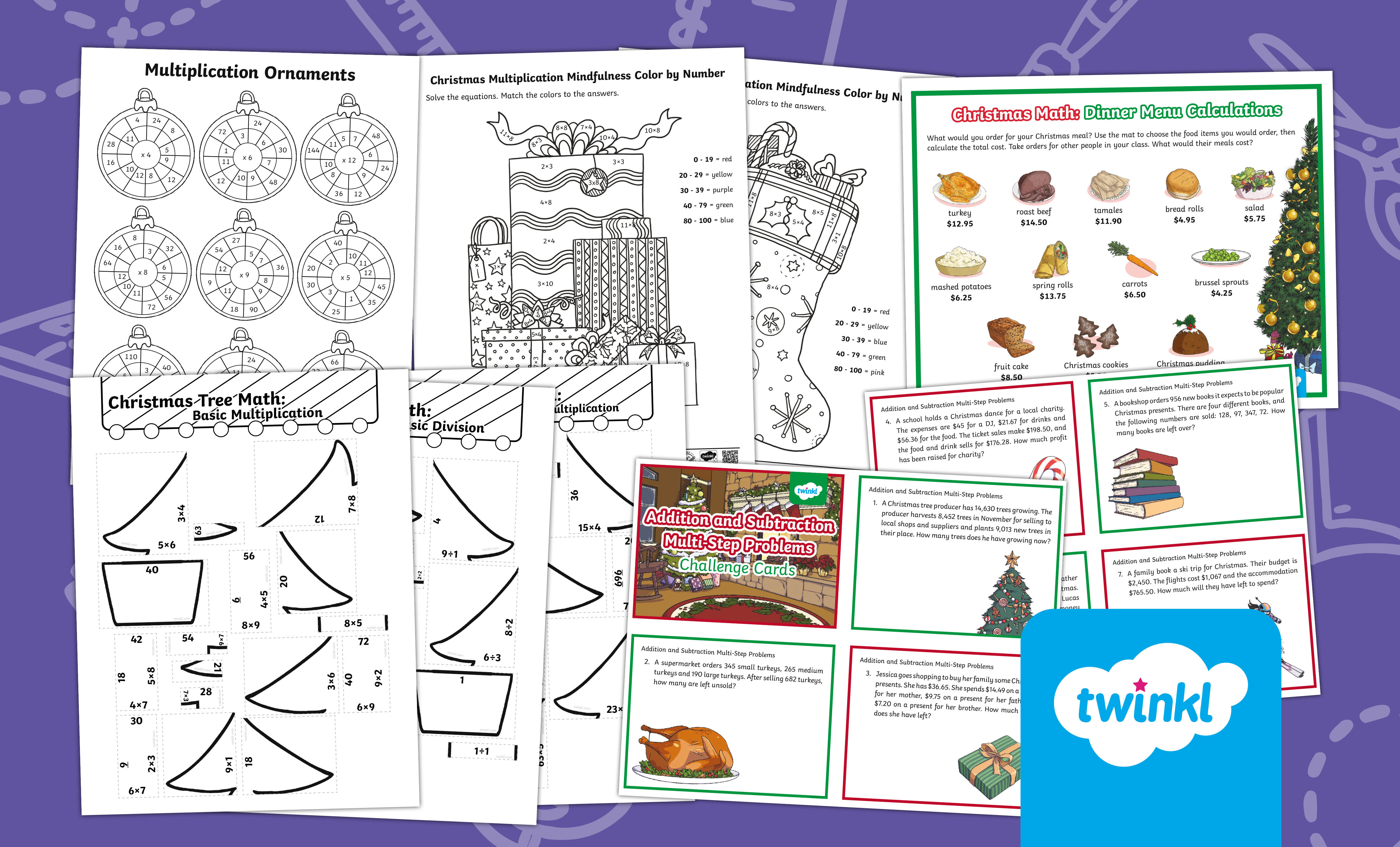 Christmas Math for 3rd-5th Grade