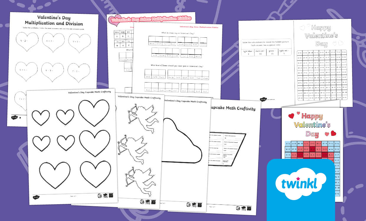 Valentines Math Activities for 3rd-5th Grade