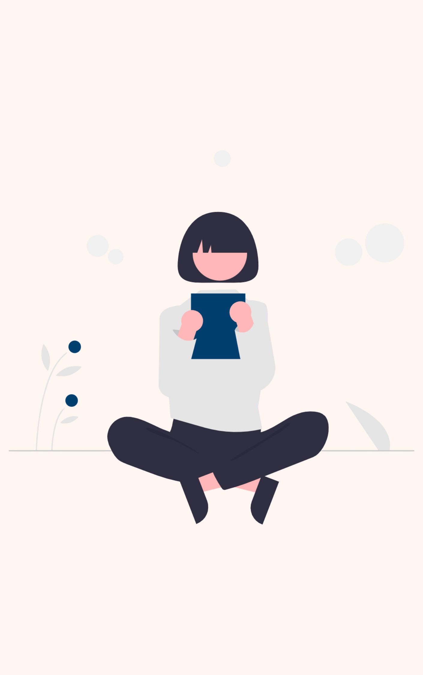 graphic of woman with a book