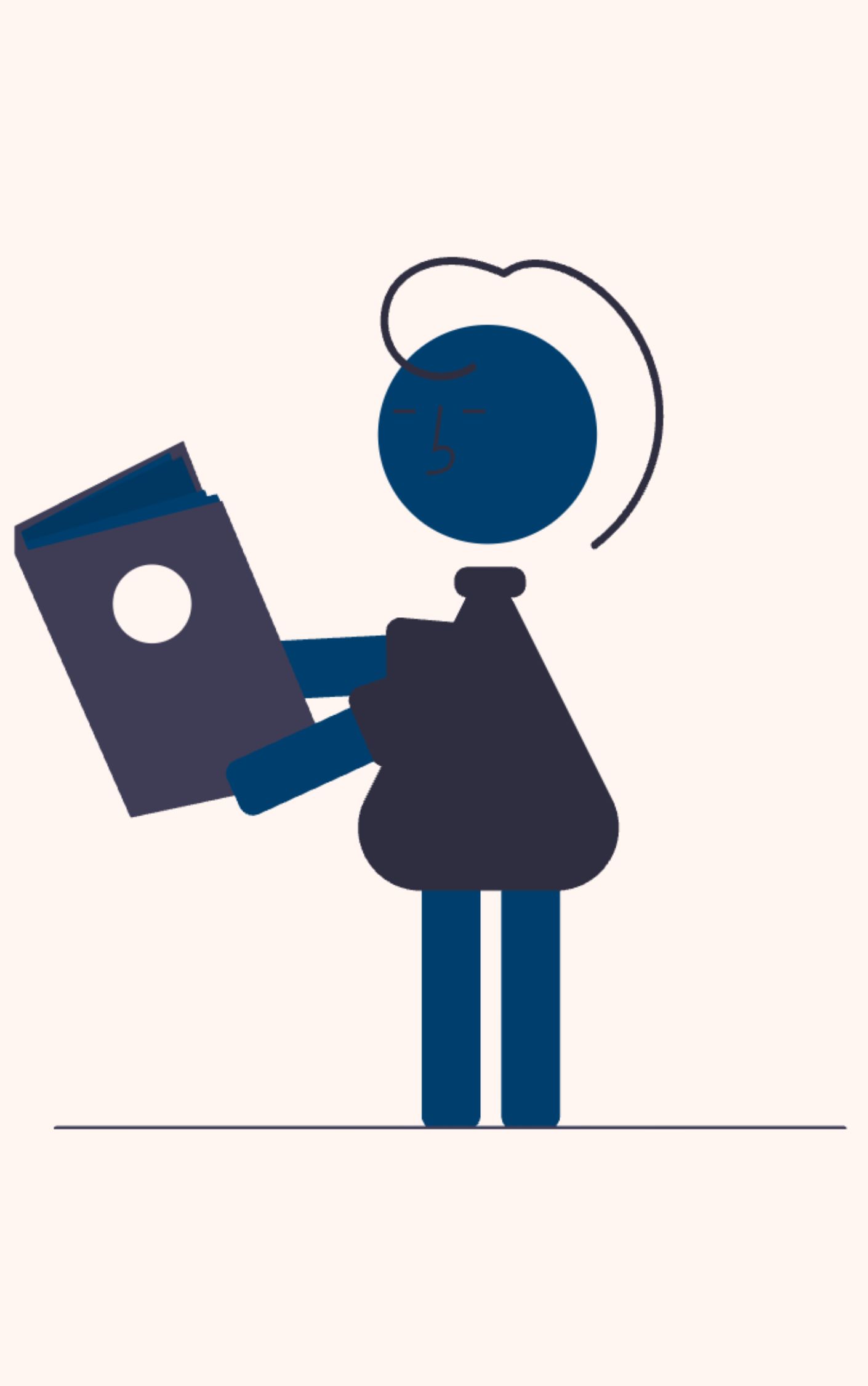graphic of woman reading