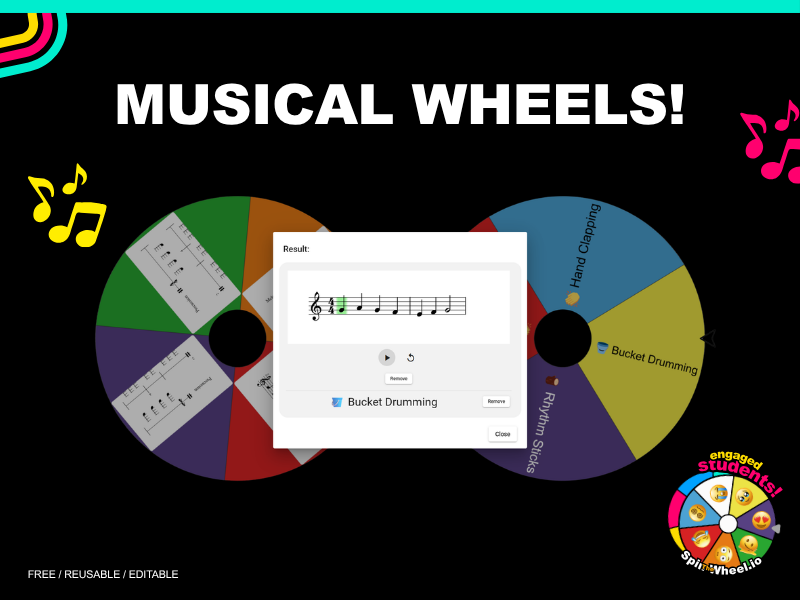 Musical Spin The Wheel Game