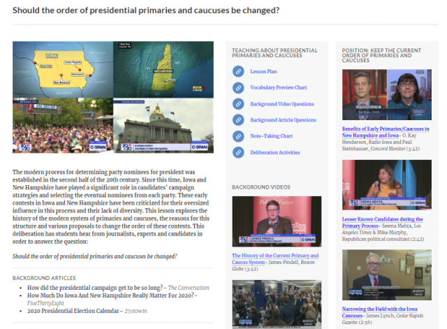 Should the order of presidential primaries and caucuses be changed?