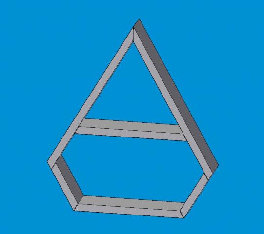 Truncated corner Triangular Shadow Box shop project